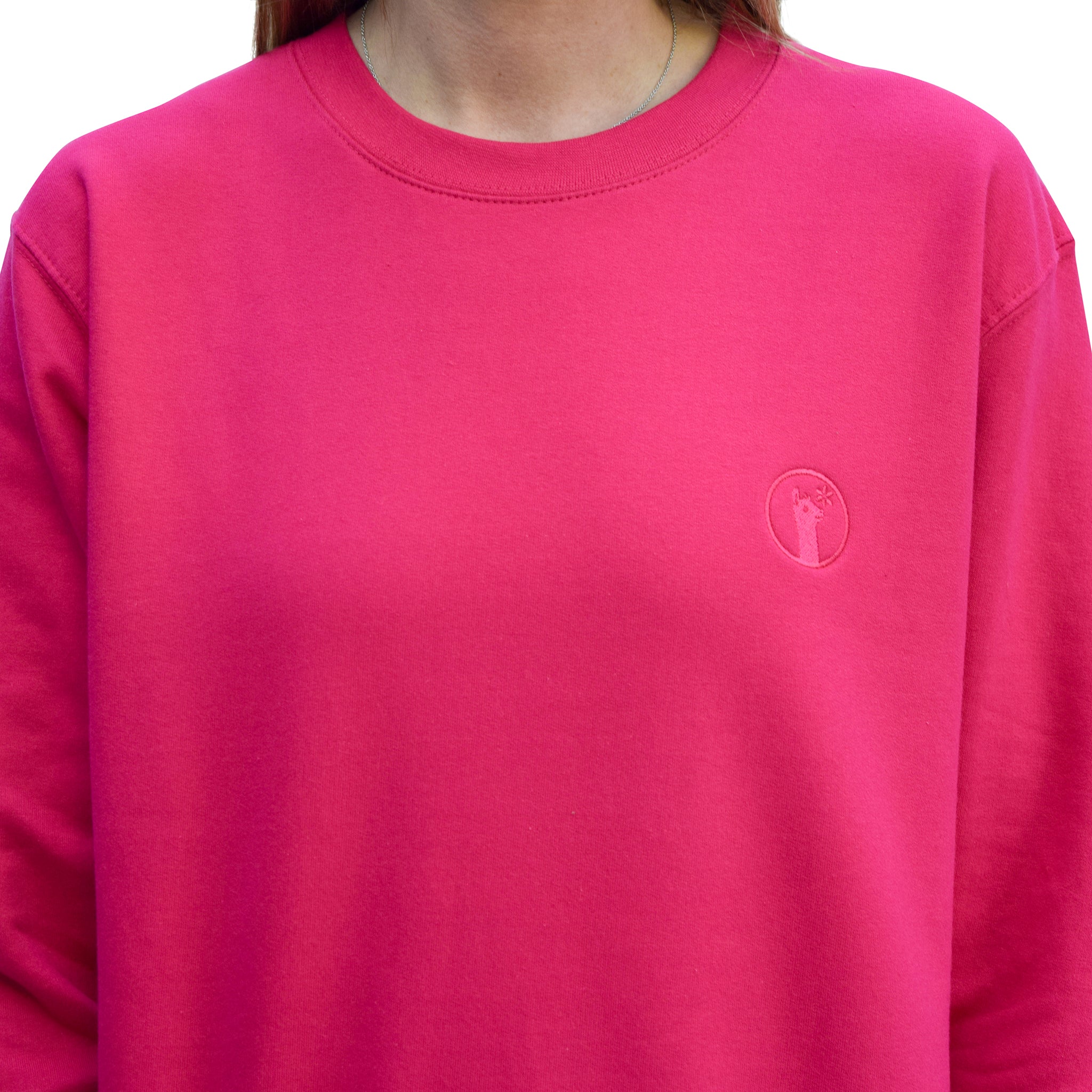 Hot Pink Llama Sweatshirt-Jumpers