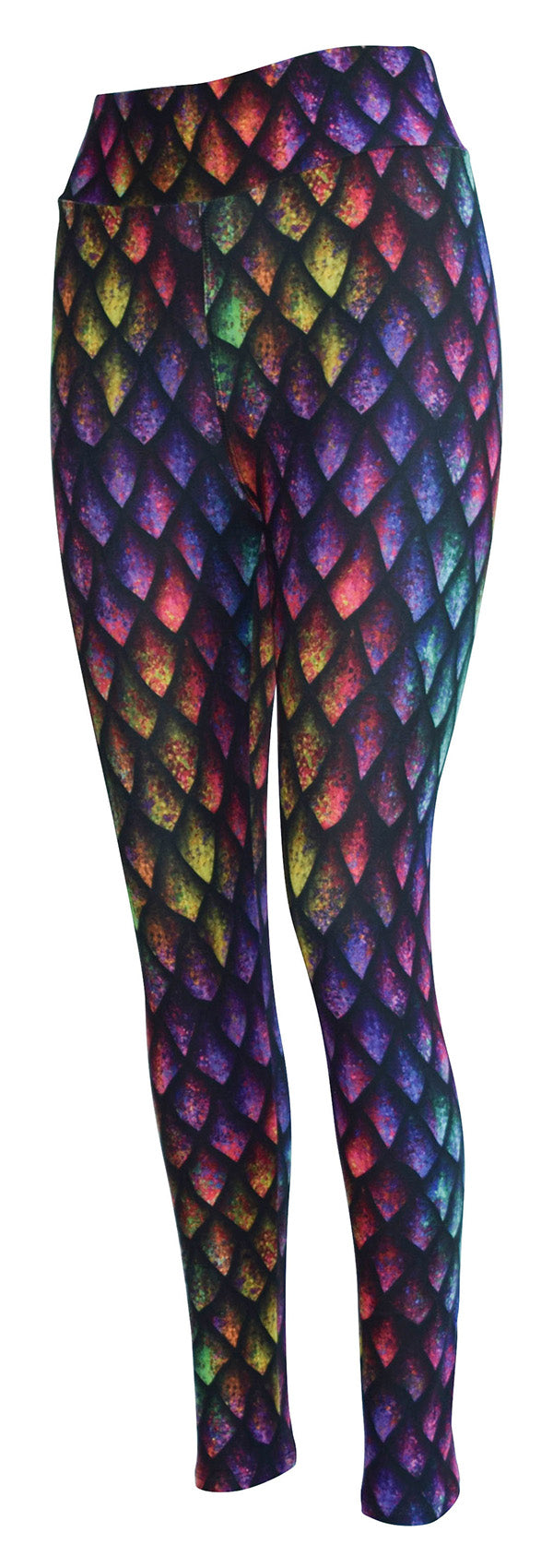 Rainbow Dragon Scales Kids-Kids Leggings