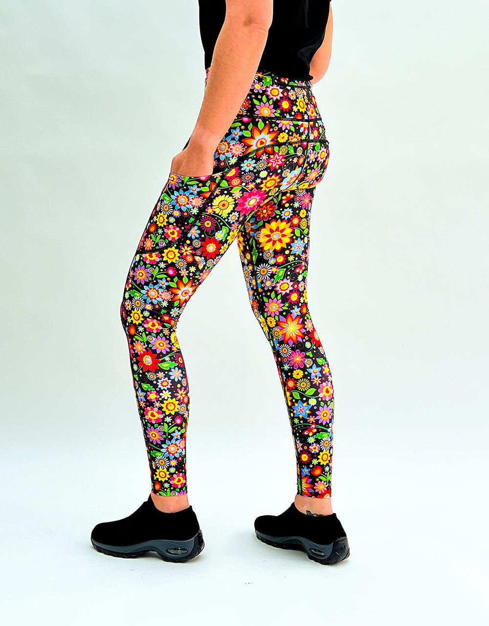 Flower Fiesta Gym Leggings | Vibrant Floral Print | Durable