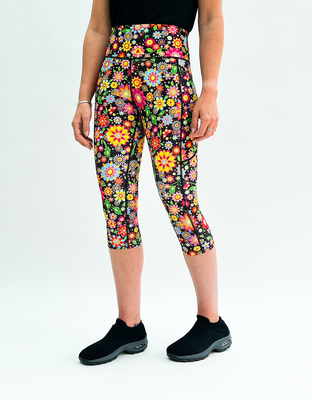 Flower Fiesta Gym Leggings | Vibrant Floral Print | Durable