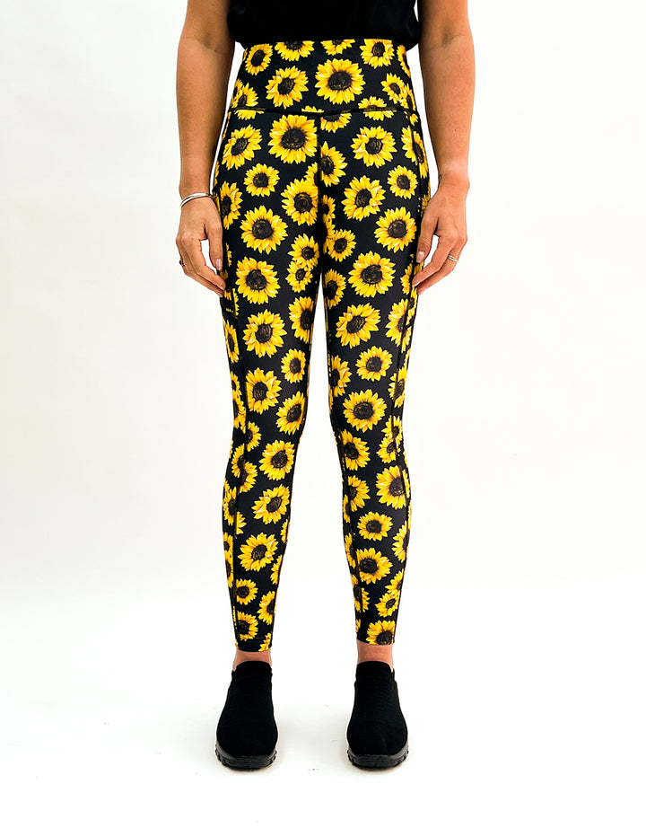 Sunflower Sunshine Activewear + Pockets-Activewear Leggings