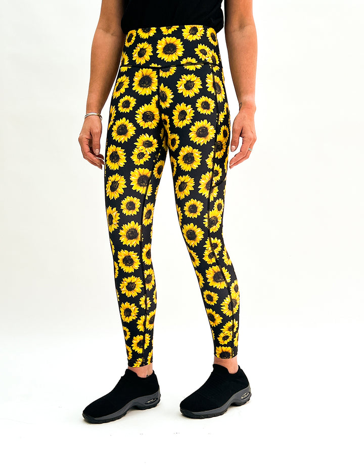 Sunflower Sunshine Activewear + Pockets-Activewear Leggings