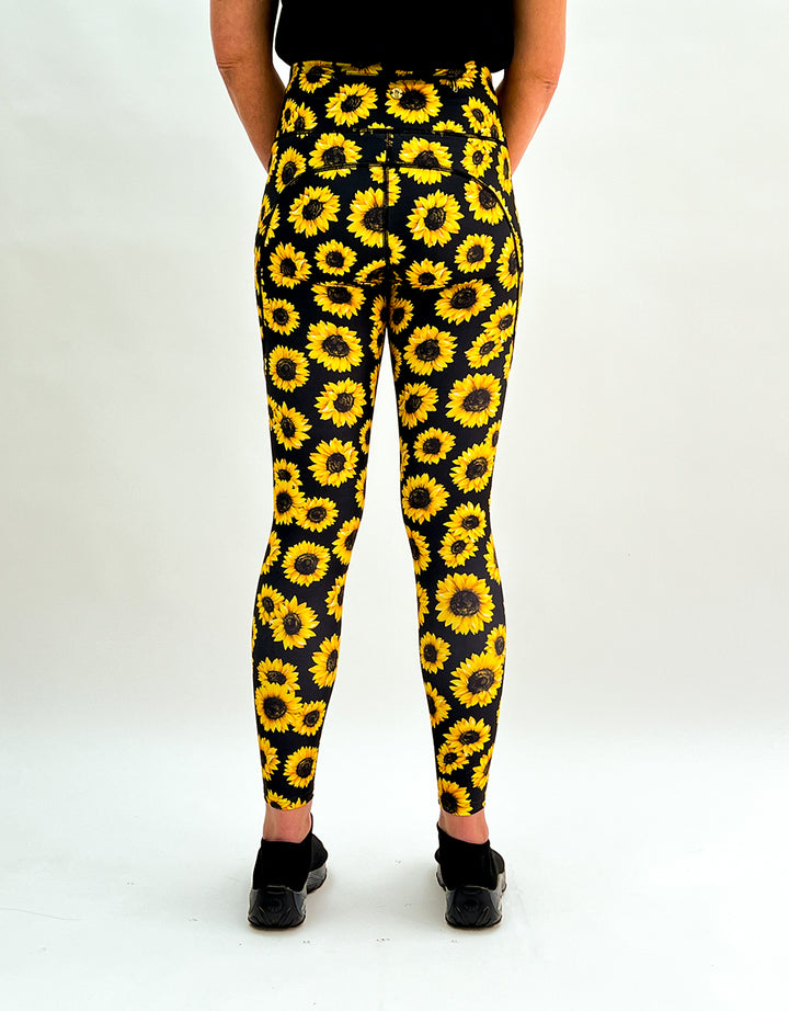 Sunflower Sunshine Activewear + Pockets-Activewear Leggings