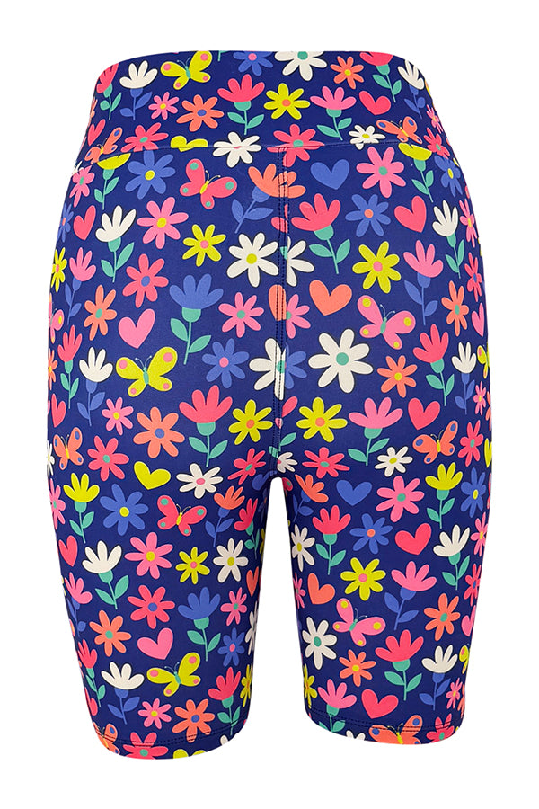 下着・アンダーウェア draw Flower Dots Bra Flower Dots Shorts Flutterby Flowers Shorts | Floral Print | High Waisted – Llama Leisure