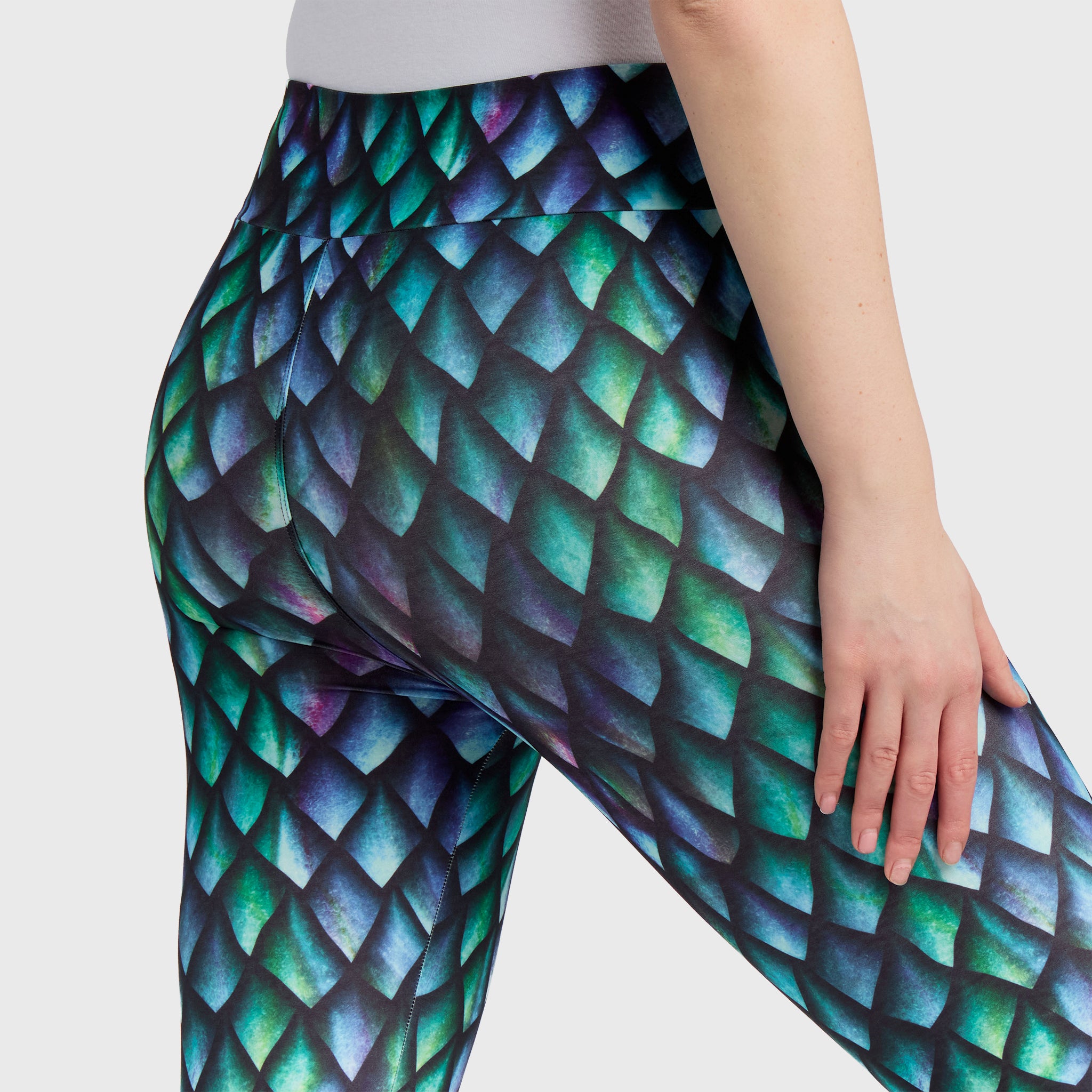 Aurora Dragon Scales Leggings | Geometric Print | Supportive Fit ...