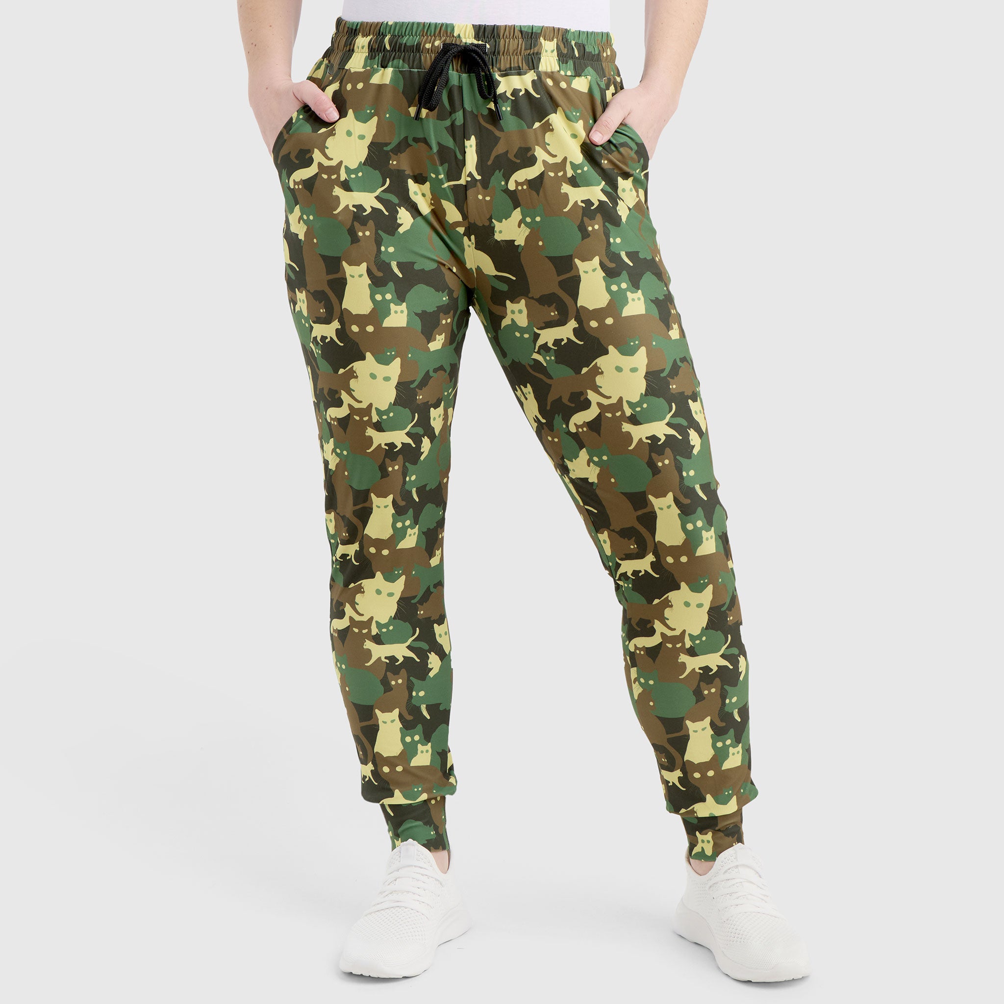 カラカラ　gata FASHION CAMOUFLAGE Catoflage Joggers | Cat Camo Print | Fun & Stretchy Fit – Llama