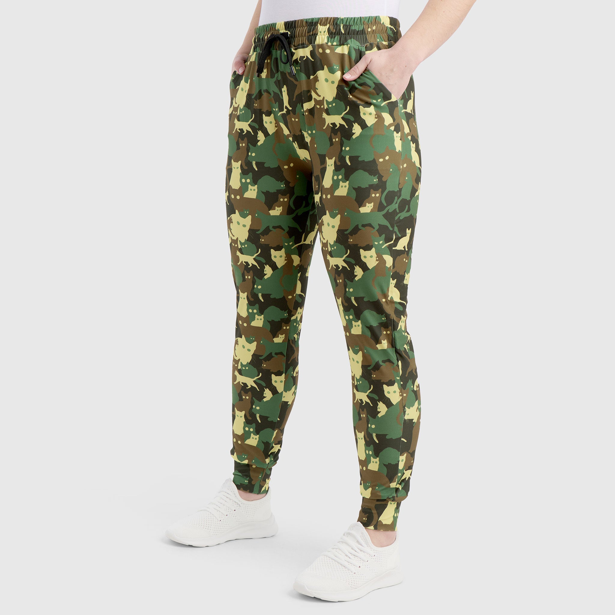 Catoflage Joggers | Cat Camo Print | Fun & Stretchy Fit – Llama