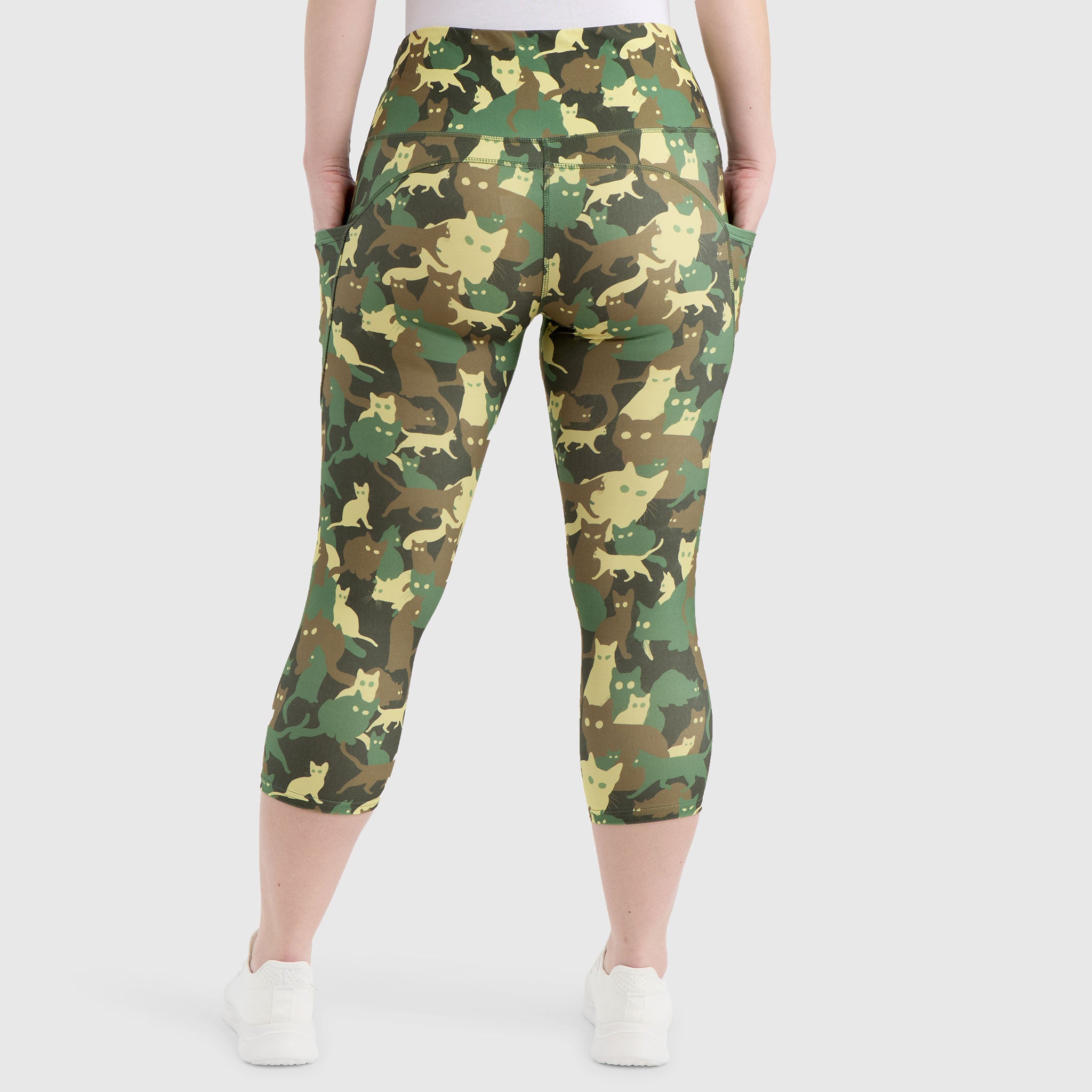 Catoflage Pocket Leggings - Cat Print Leggings - Llama Leisure