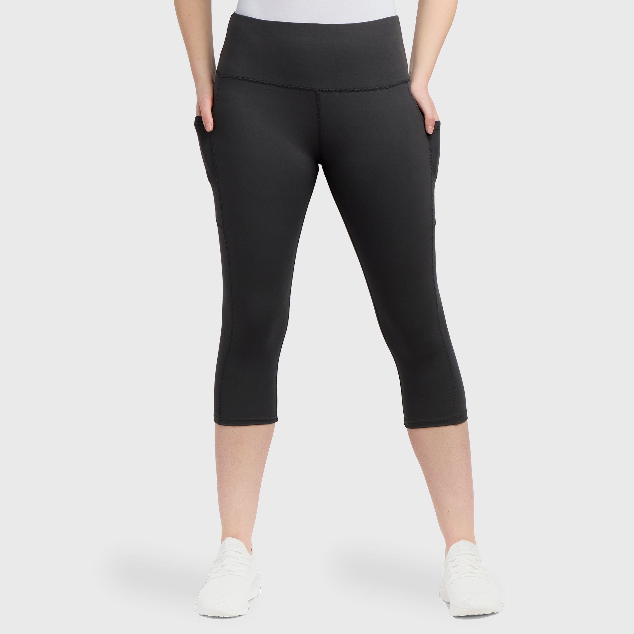 Grey Magic Pocket Leggings | Dark Grey | Deep Side Pockets – Llama Leisure