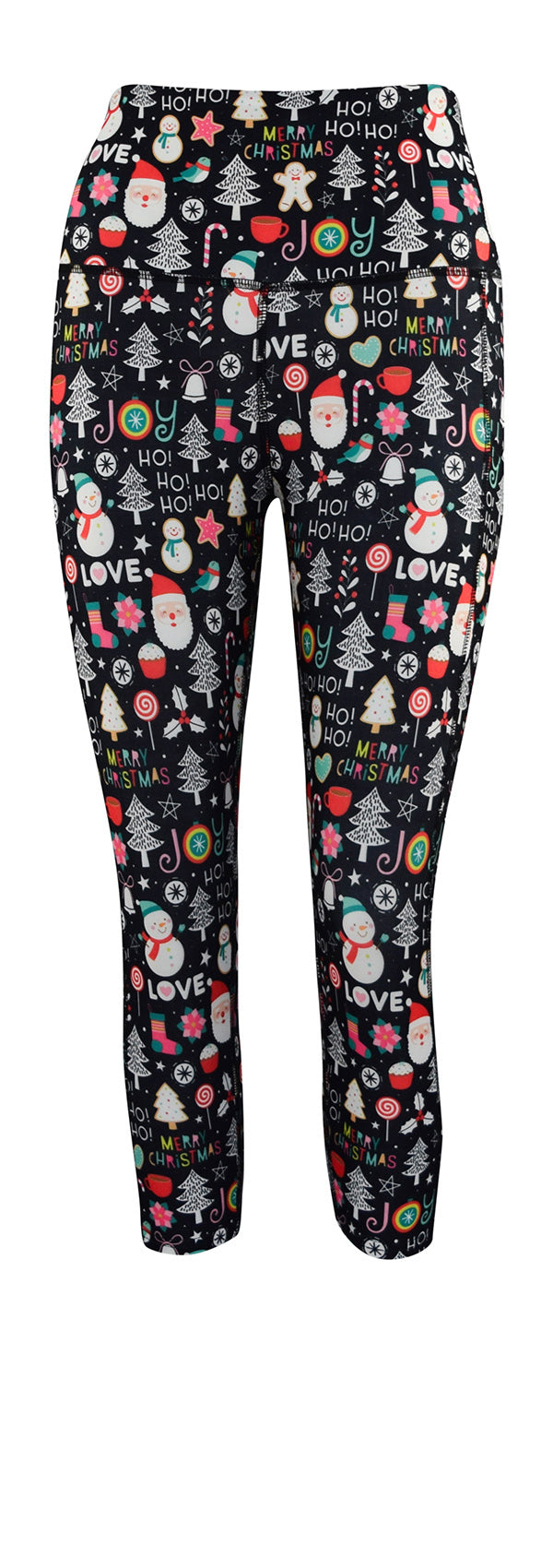 Ho Ho Holiday + Pockets-Adult Pocket Leggings