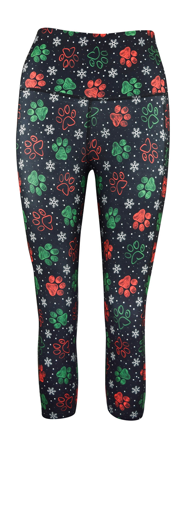 Festive Paws + Pockets-Adult Pocket Leggings