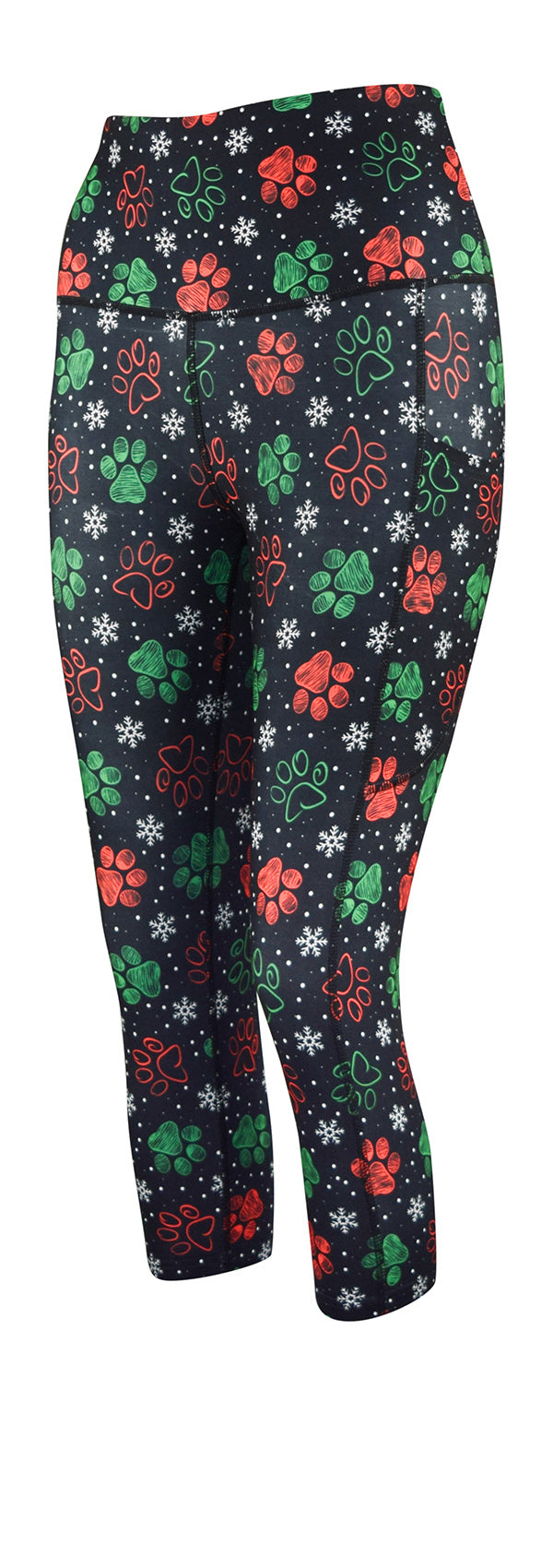 Festive Paws + Pockets-Adult Pocket Leggings