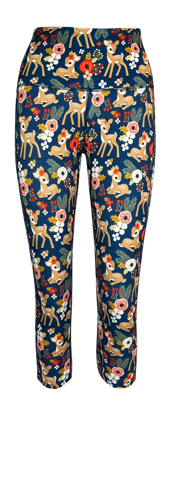 Christmas Deer + Pockets-Adult Pocket Leggings