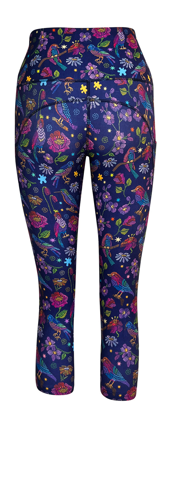 Botanical Birds + Pockets-Adult Pocket Leggings