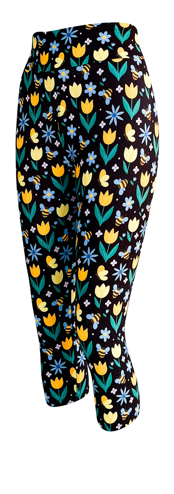 Bumblebee Blooms-Adult Leggings