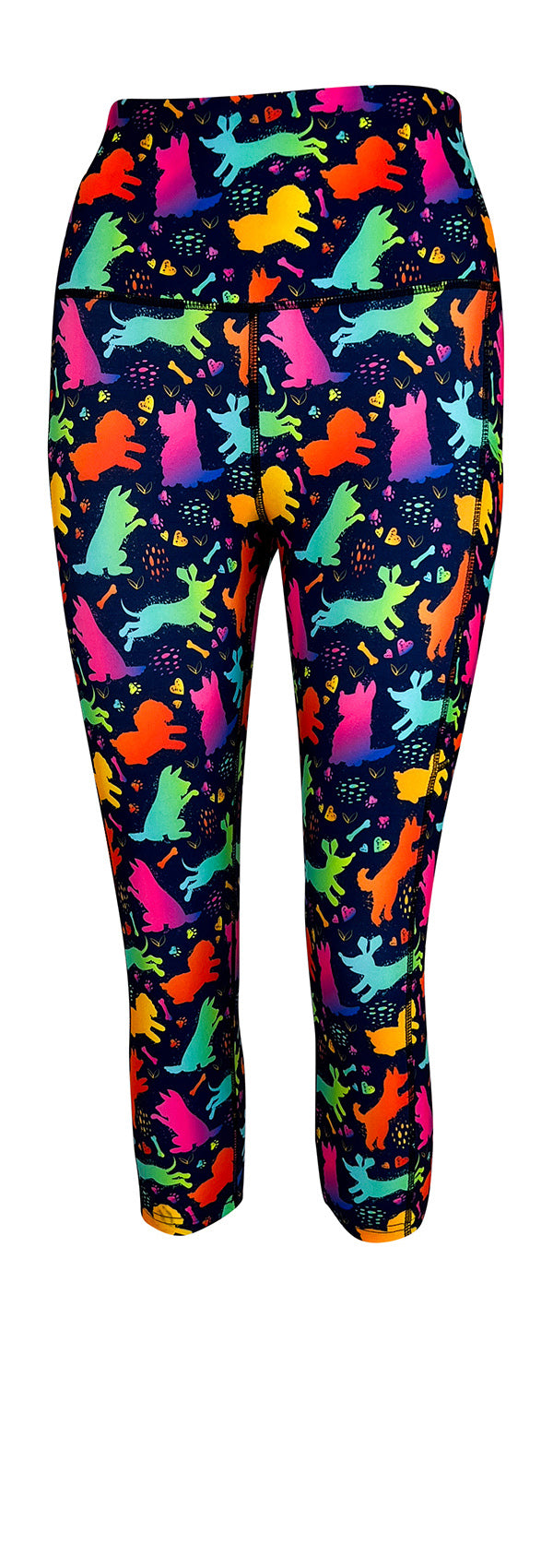 Colourful Canines + Pockets-Adult Pocket Leggings