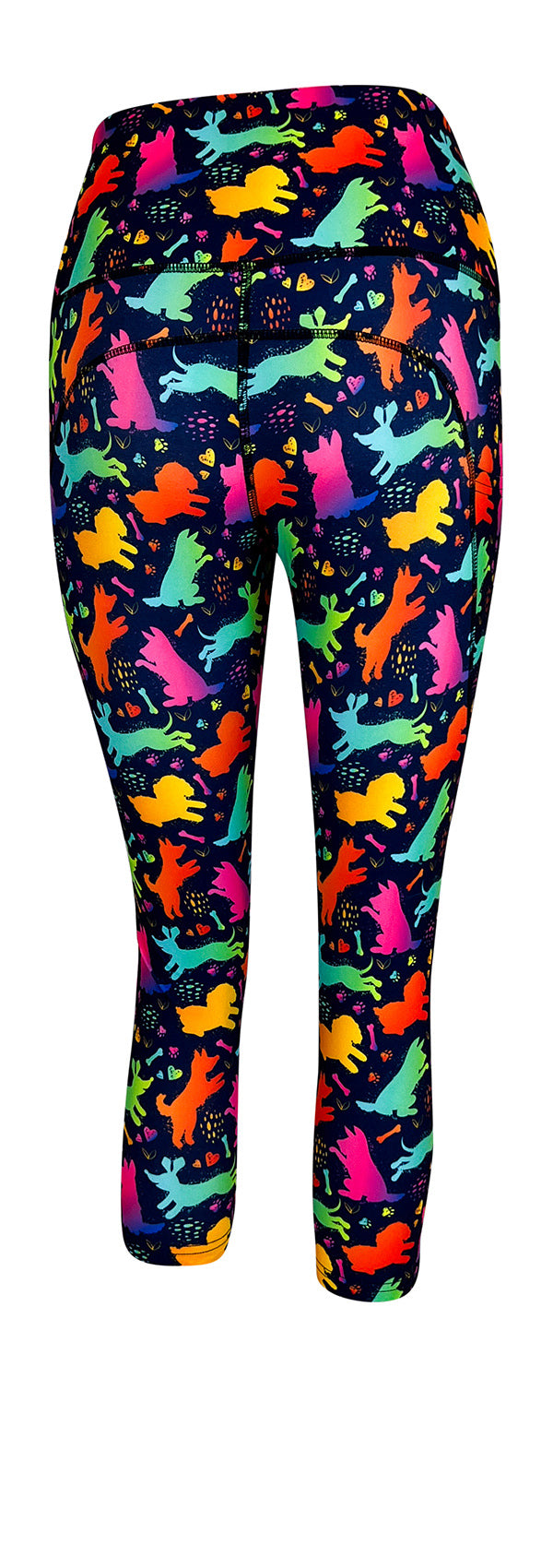 Colourful Canines + Pockets-Adult Pocket Leggings