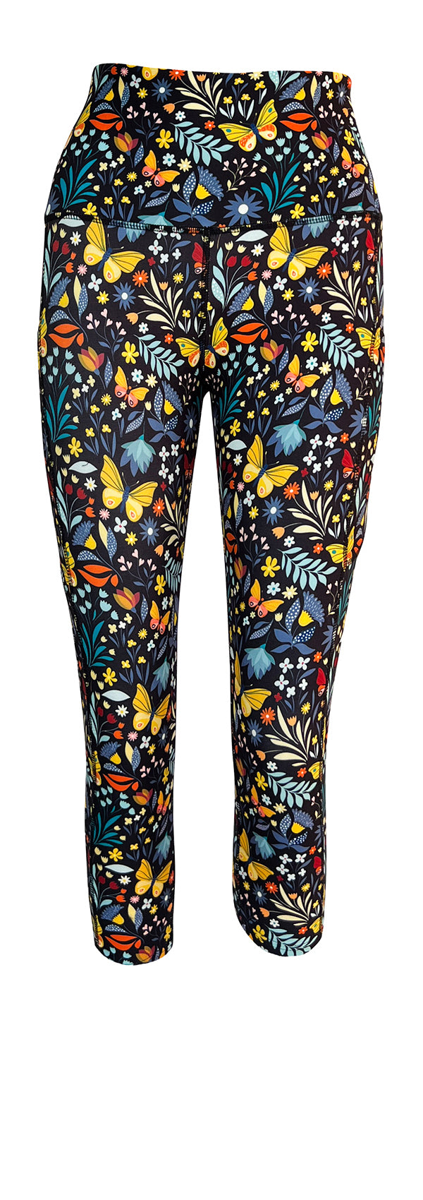 Butterfly Garden + Pockets-Adult Pocket Leggings