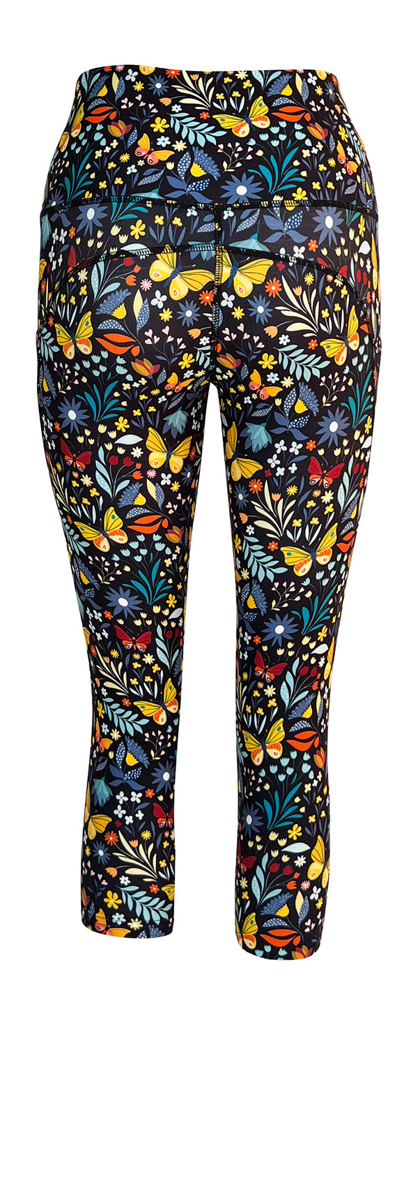 Butterfly Garden + Pockets-Adult Pocket Leggings