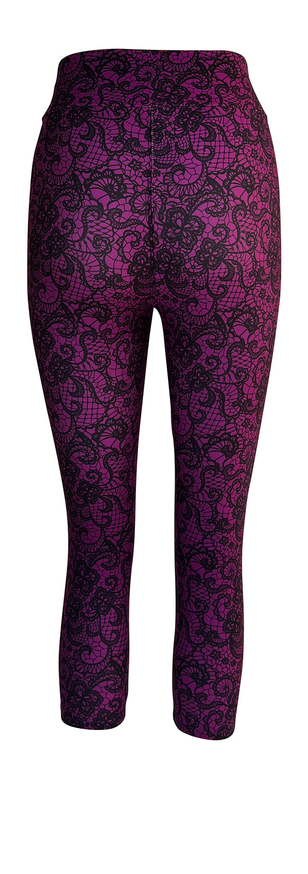 Magenta Lace-Adult Leggings