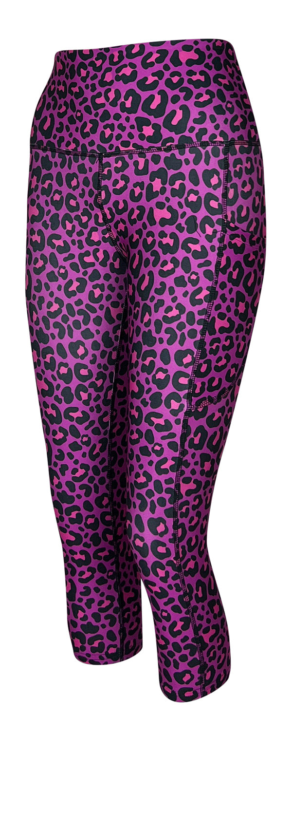 Purple Leopard + Pockets-Adult Pocket Leggings