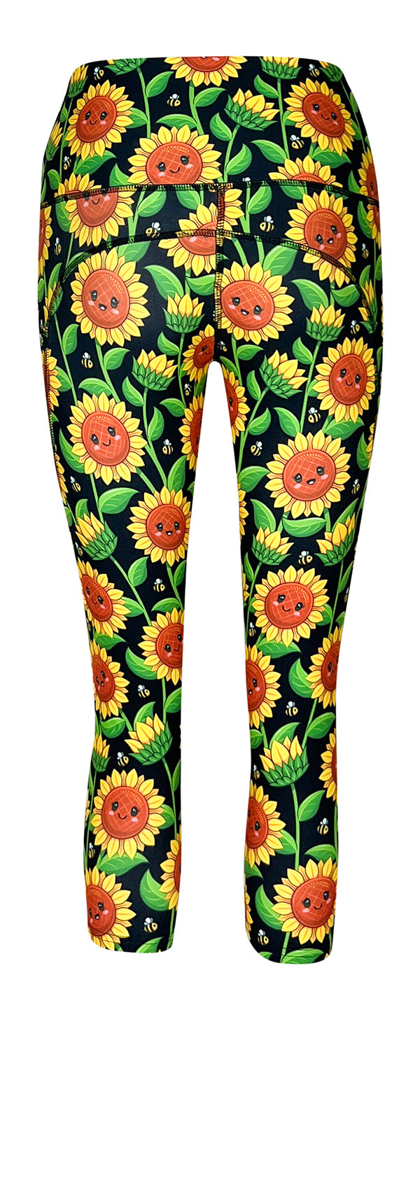 Sunflower Smiles + Pockets-Adult Pocket Leggings