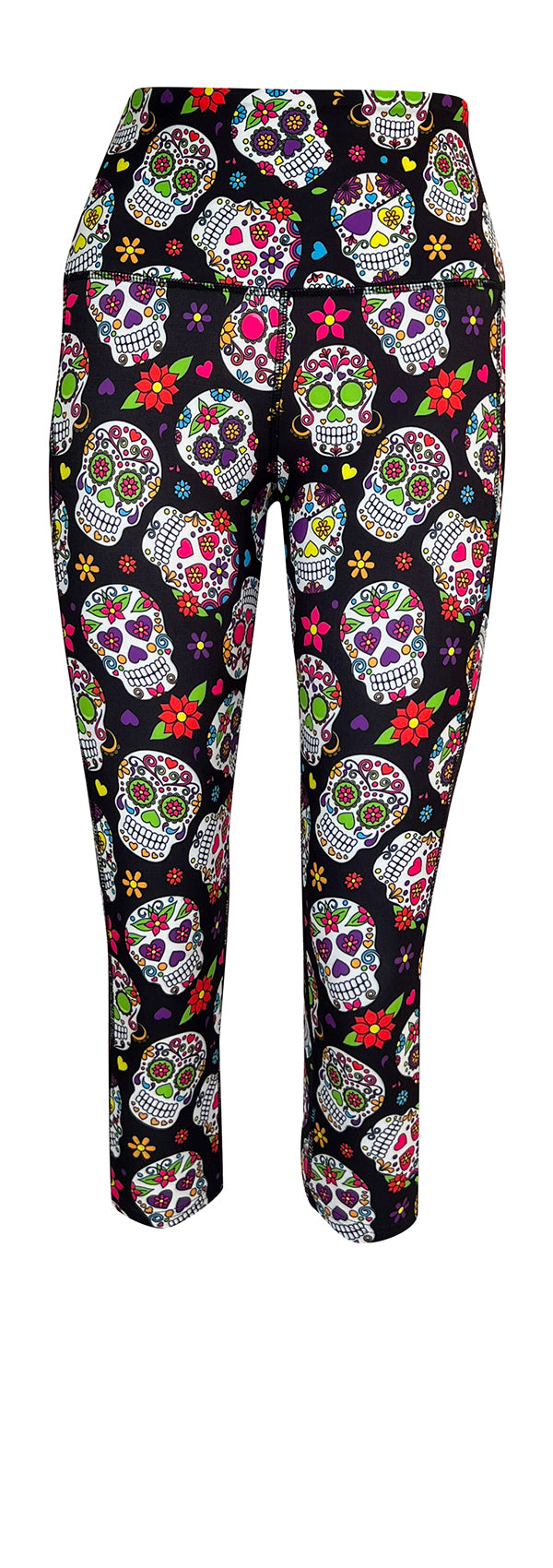 Festival Skulls + Pockets-Adult Pocket Leggings