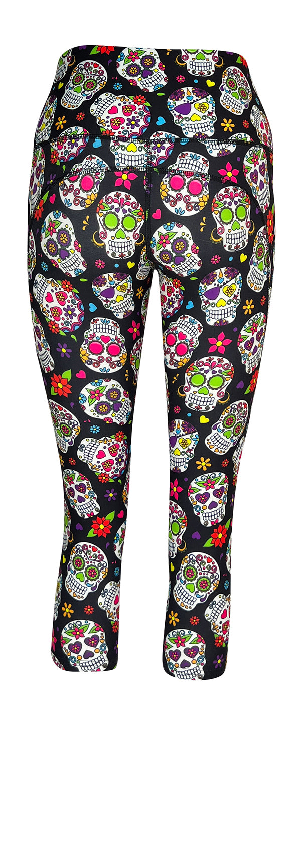 Festival Skulls + Pockets-Adult Pocket Leggings