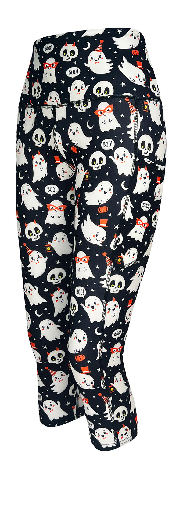 Good Time Ghosts + Pockets-Adult Pocket Leggings