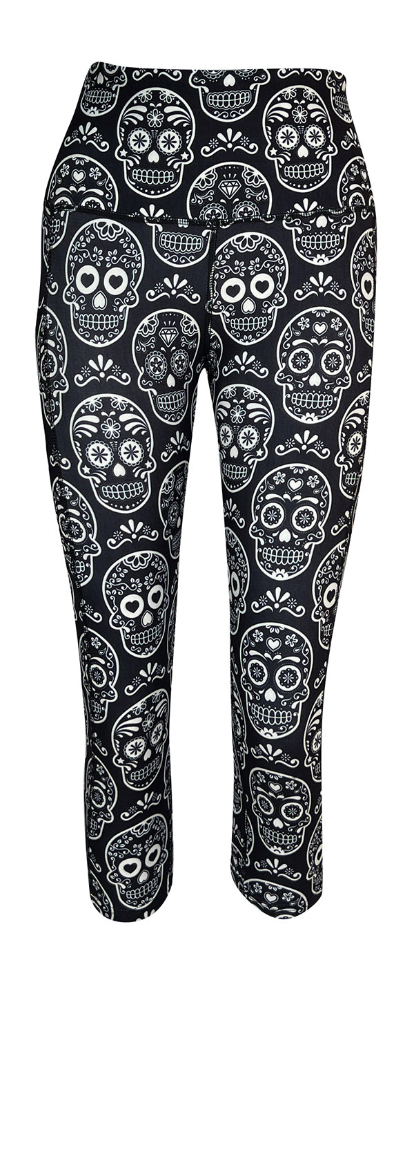 Day Of The Dead + Pockets-Adult Pocket Leggings