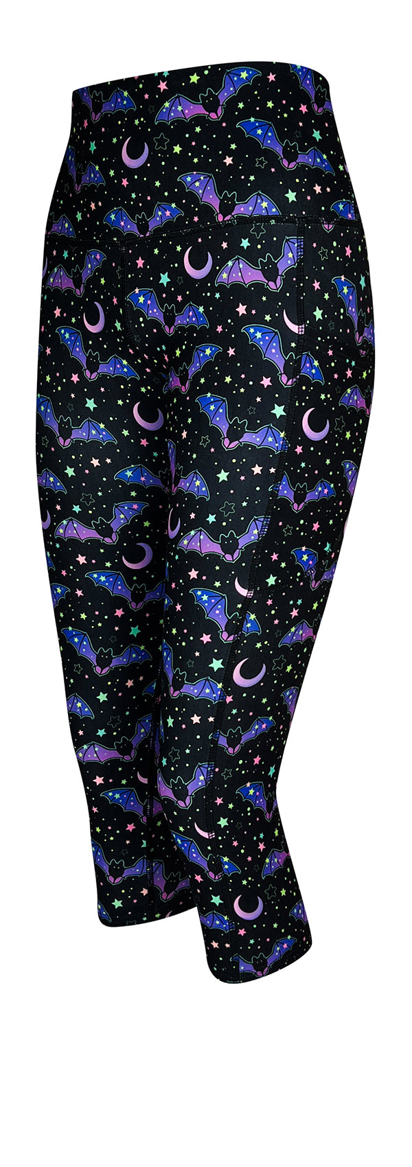 Midnight Bats + Pockets-Adult Pocket Leggings