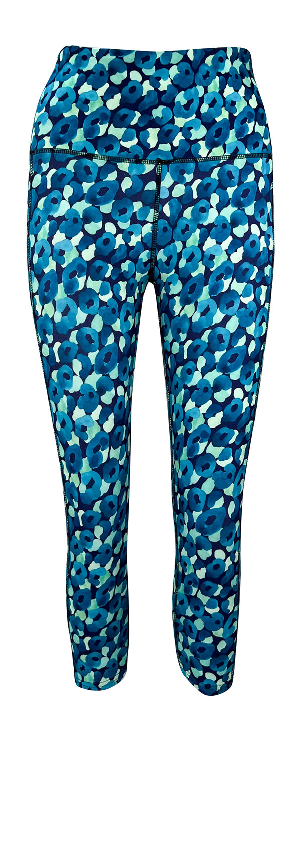 Leopard Lagoon + Pockets-Adult Pocket Leggings