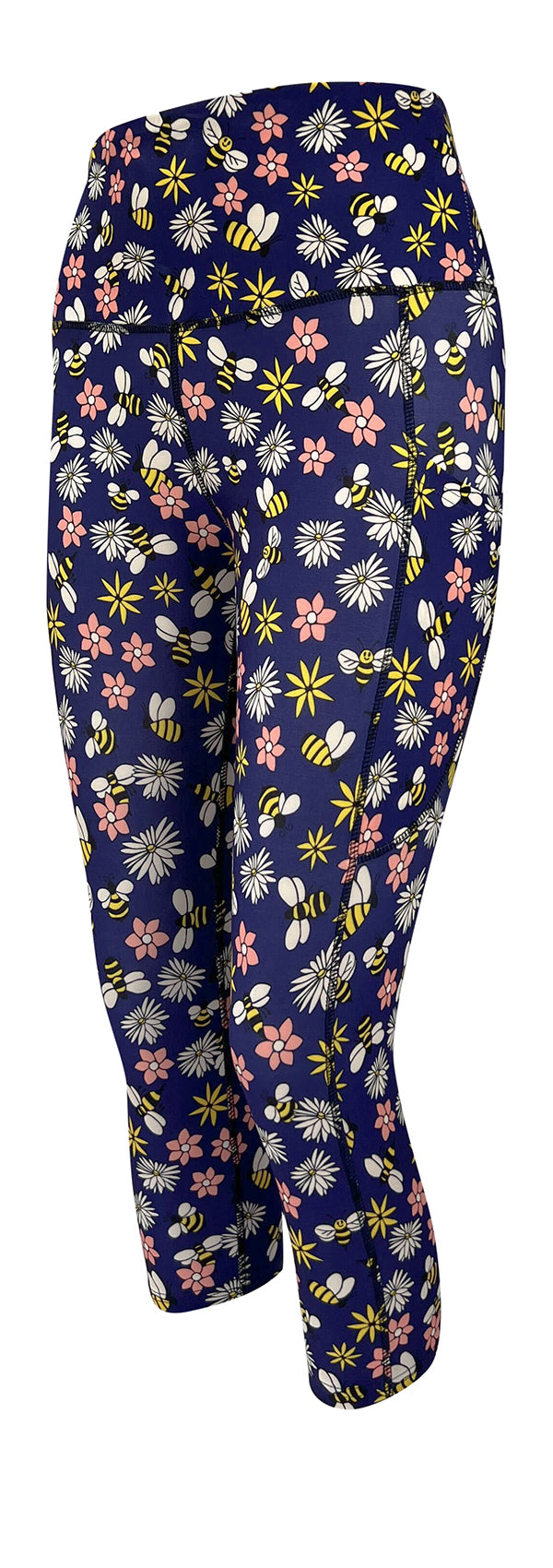 Daisy Bee + Pockets-Adult Pocket Leggings