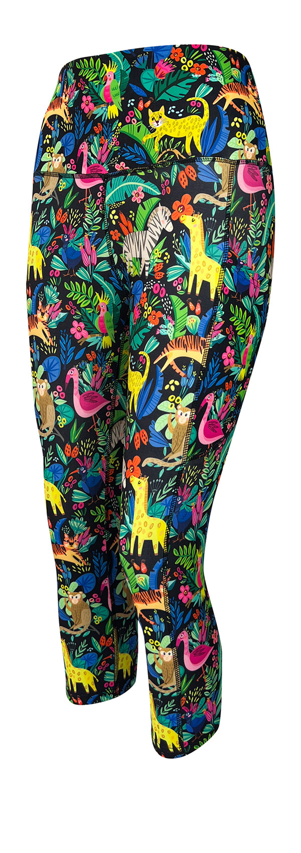 Safari Paradise + Pockets-Adult Pocket Leggings