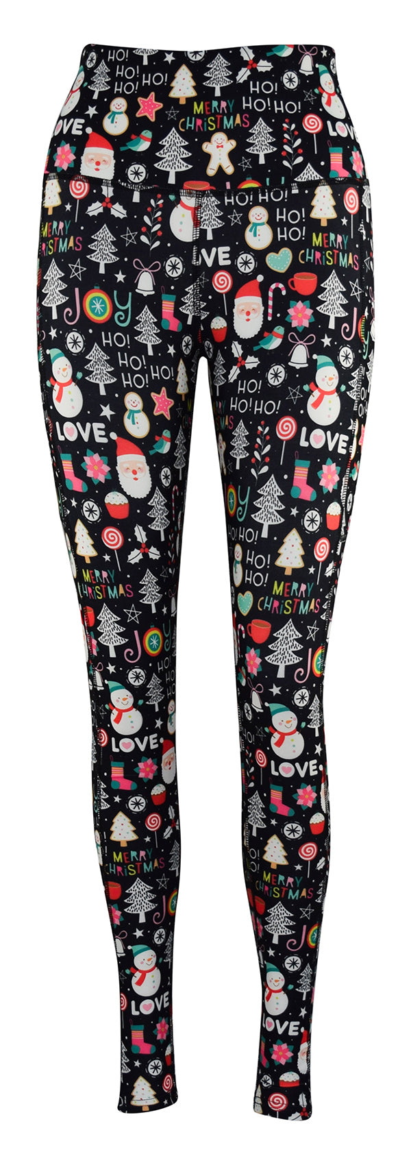 Ho Ho Holiday + Pockets-Adult Pocket Leggings