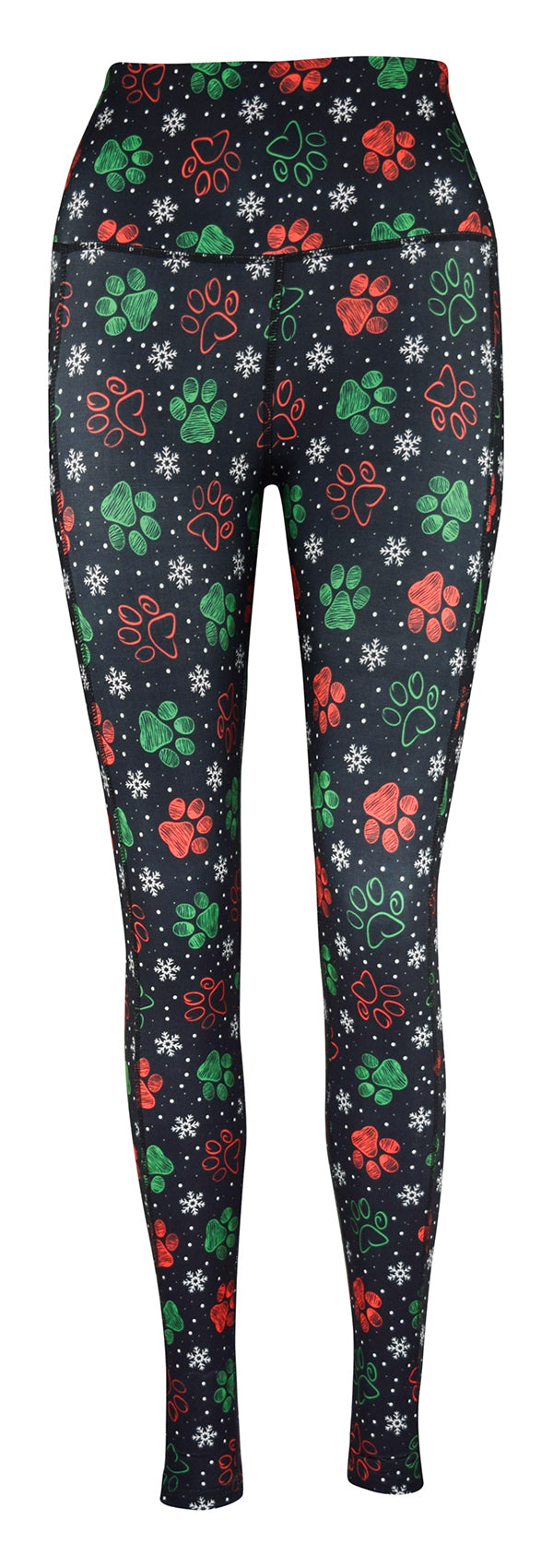 Festive Paws + Pockets-Adult Pocket Leggings