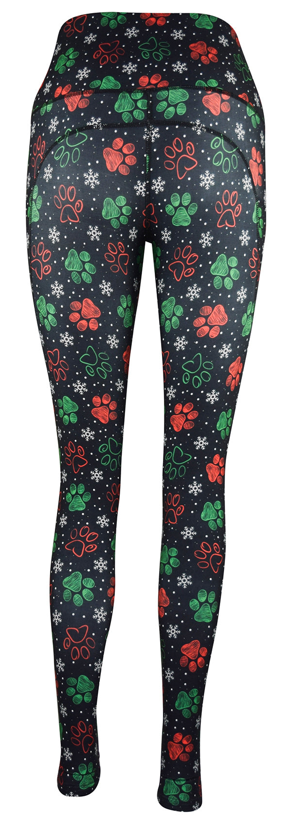 Festive Paws + Pockets-Adult Pocket Leggings