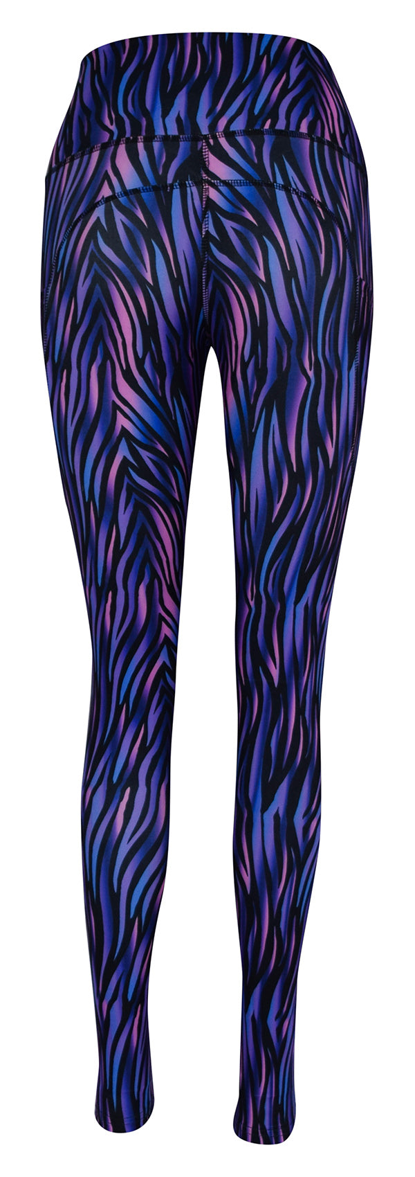 Purple Zebra + Pockets-Adult Pocket Leggings