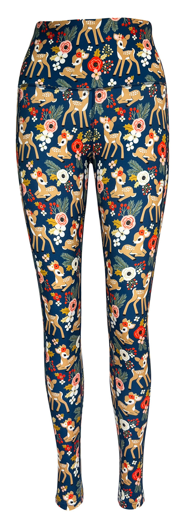 Christmas Deer + Pockets-Adult Pocket Leggings