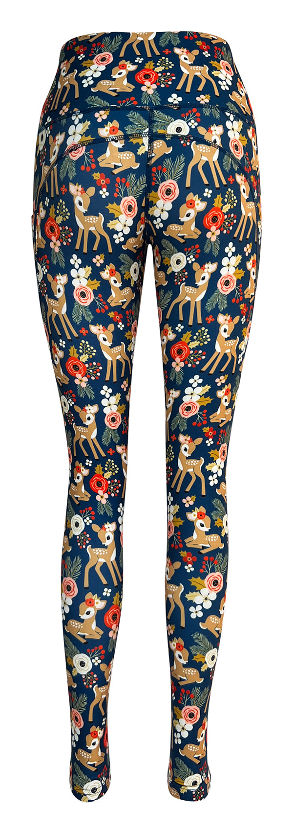 Christmas Deer + Pockets-Adult Pocket Leggings