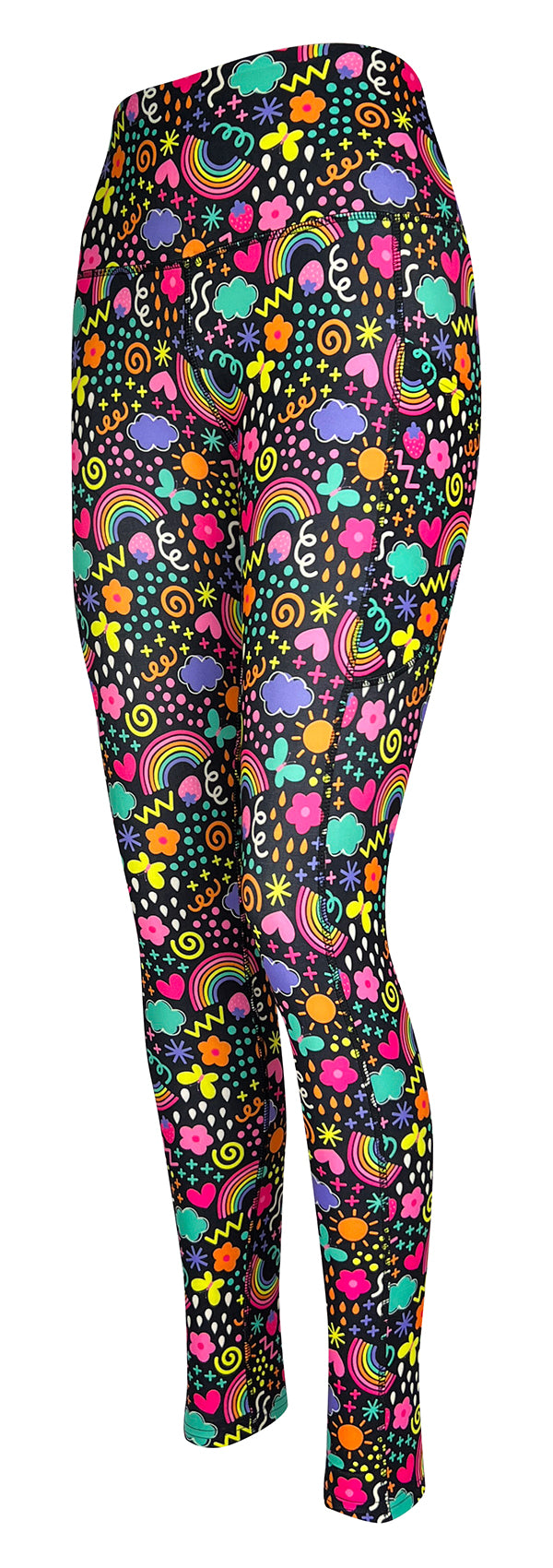 Over The Rainbow + Pockets-Adult Pocket Leggings