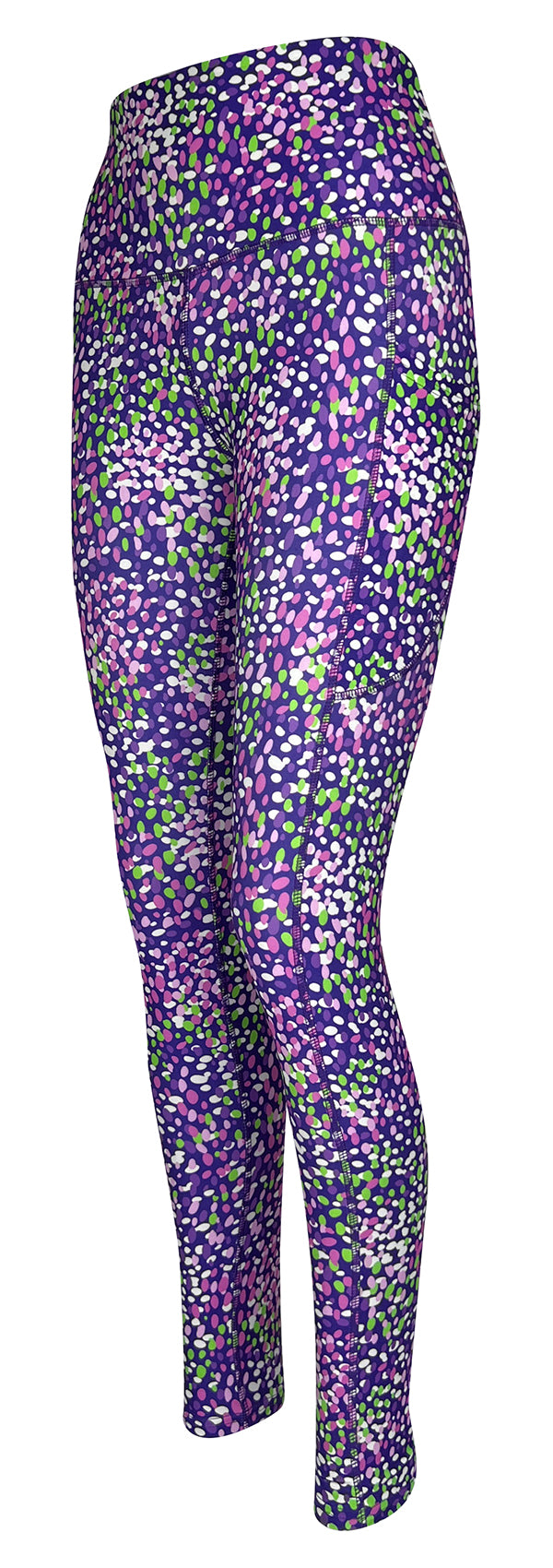 Lavender Confetti + Pockets-Adult Pocket Leggings