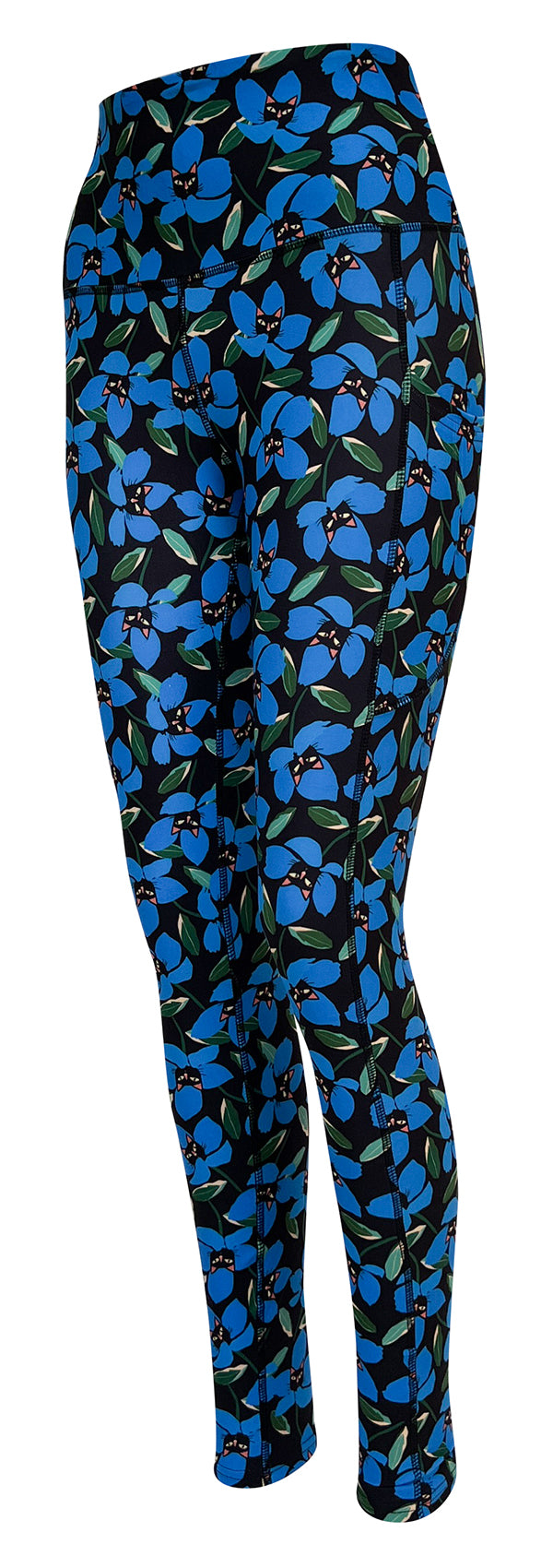 Peekaboo Petals + Pockets-Adult Pocket Leggings