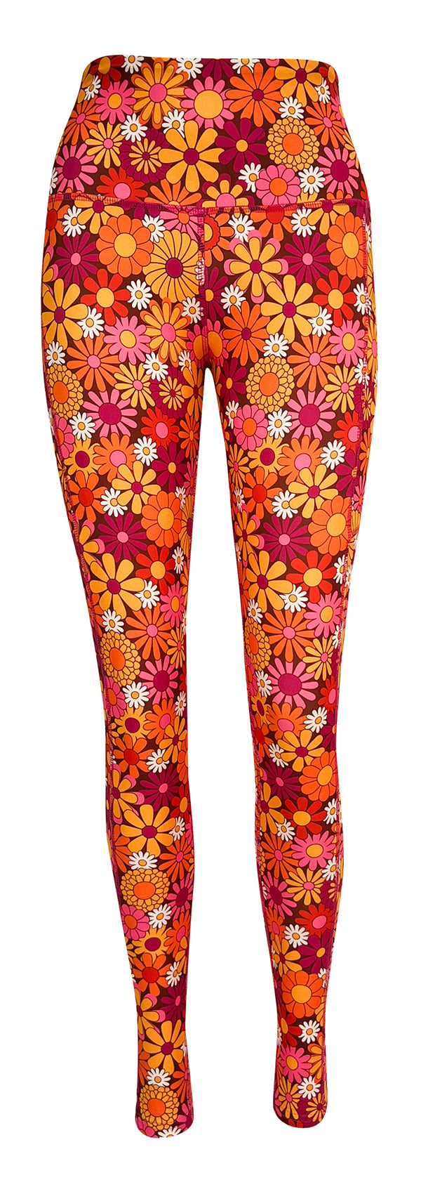 Groovy Garden + Pockets-Adult Pocket Leggings