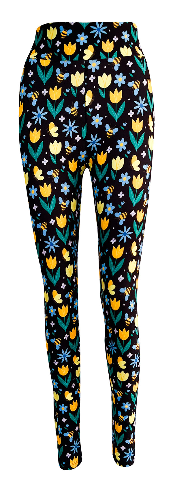 Bumblebee Blooms-Adult Leggings