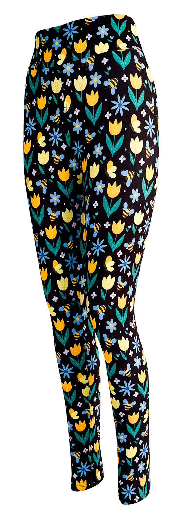 Bumblebee Blooms-Adult Leggings