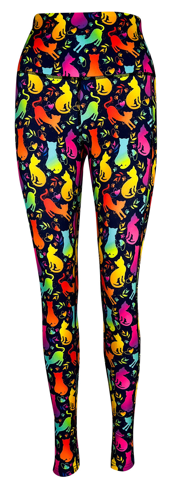 Feline The Love + Pockets-Adult Pocket Leggings