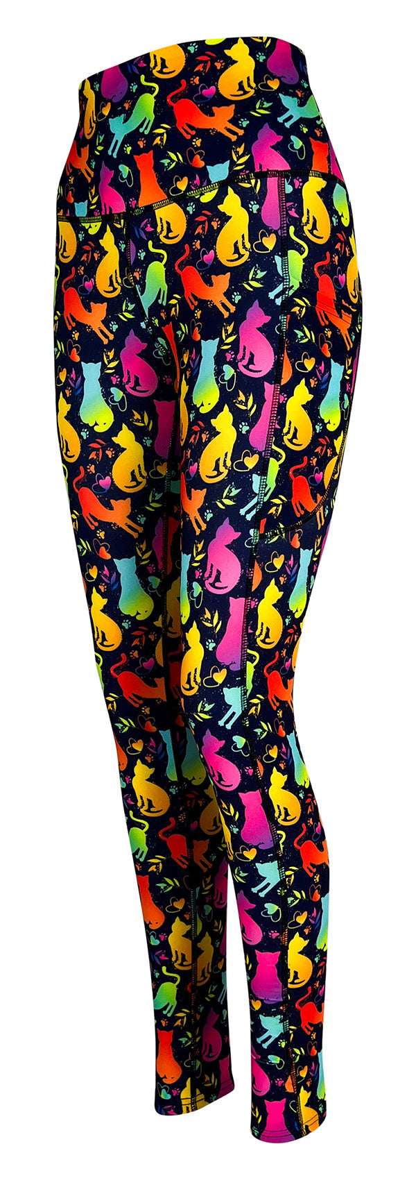 Feline The Love + Pockets-Adult Pocket Leggings