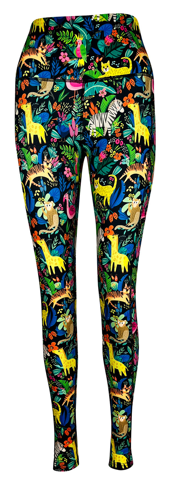 Safari Paradise + Pockets-Adult Pocket Leggings