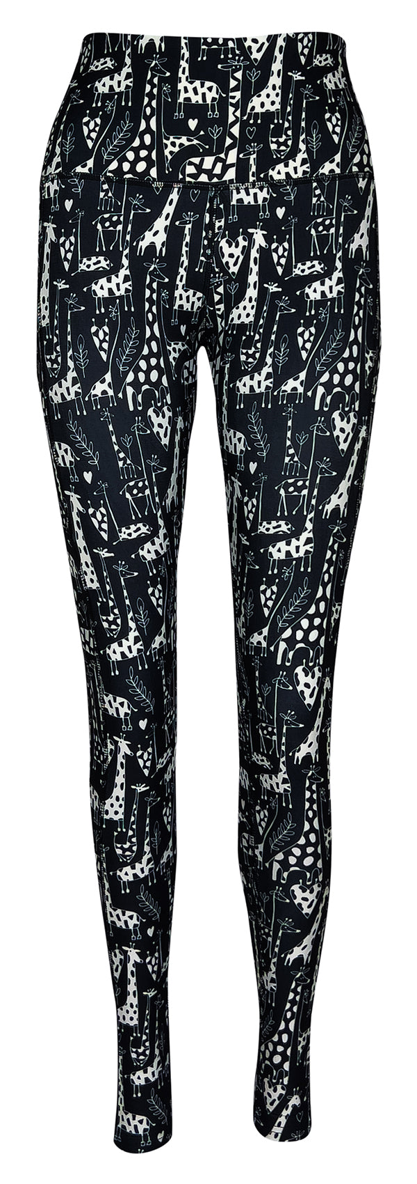 Giraffe Safari + Pockets-Adult Pocket Leggings